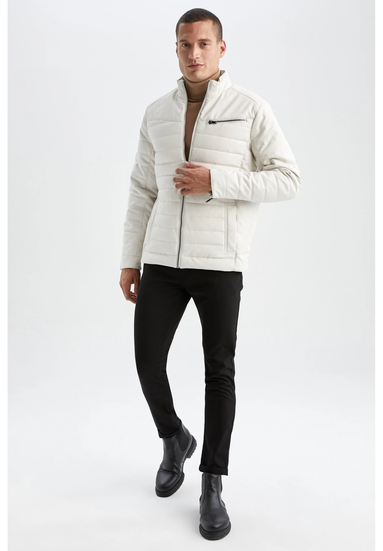 DeFacto SLIM FIT - Imitatieleren Jas 4 DeFacto SLIM FIT - Imitatieleren Jas - Afbeelding 2