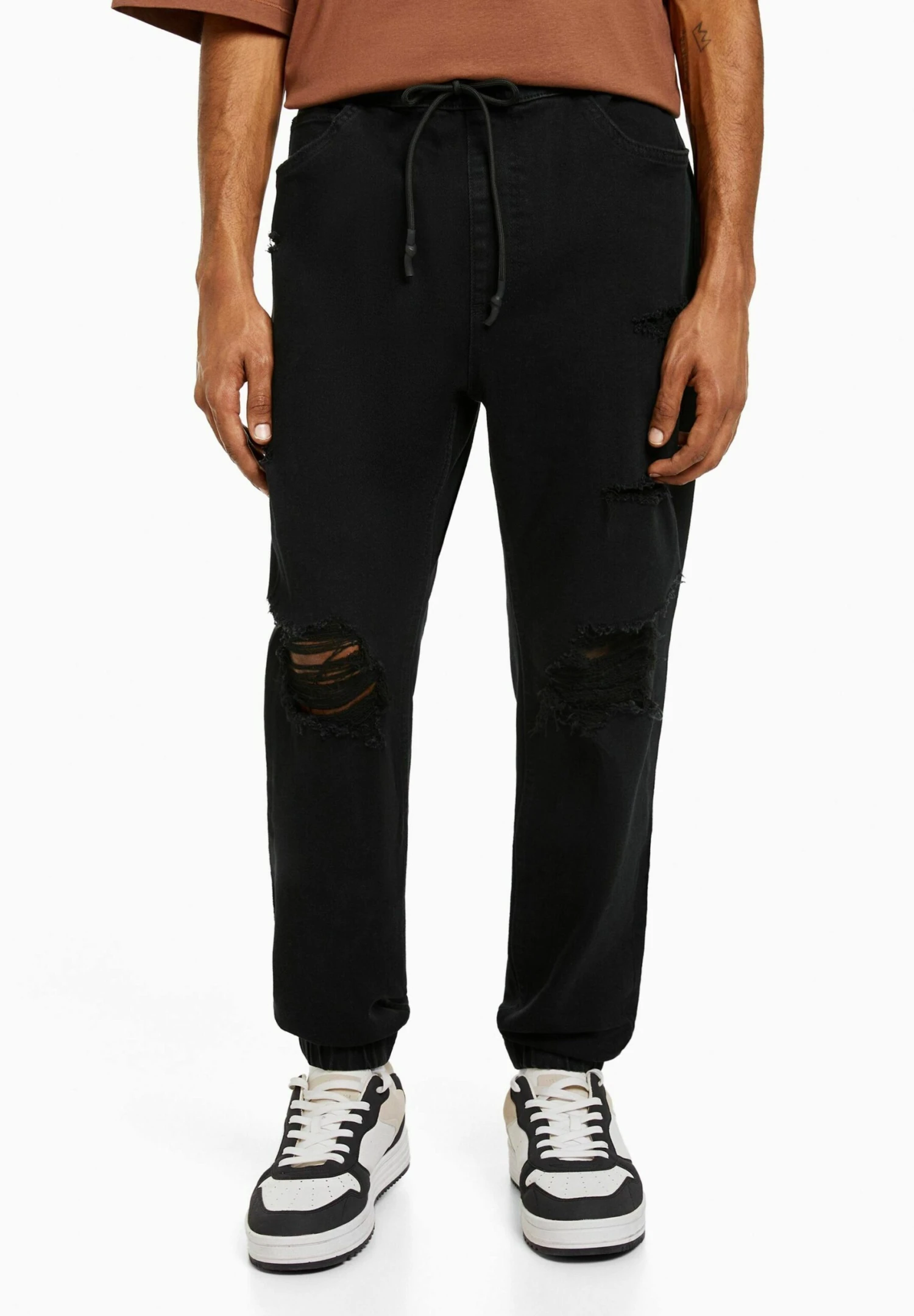 BERSHKA RIPPED - Jeans Tapered Fit 3 BERSHKA RIPPED - Jeans Tapered Fit