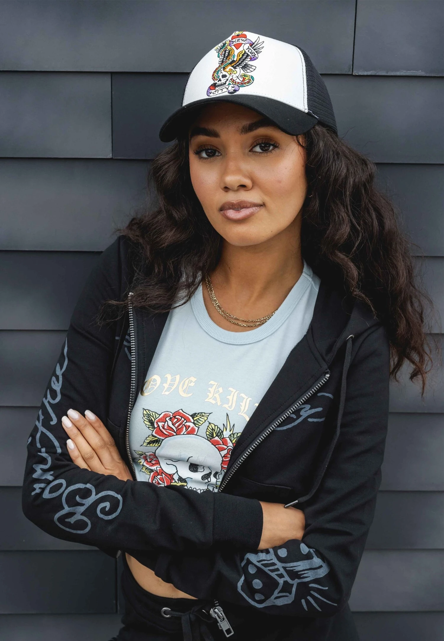 Ed Hardy TWILL FRONT MESH TRUCKER - Pet 3 Ed Hardy TWILL FRONT MESH TRUCKER - Pet