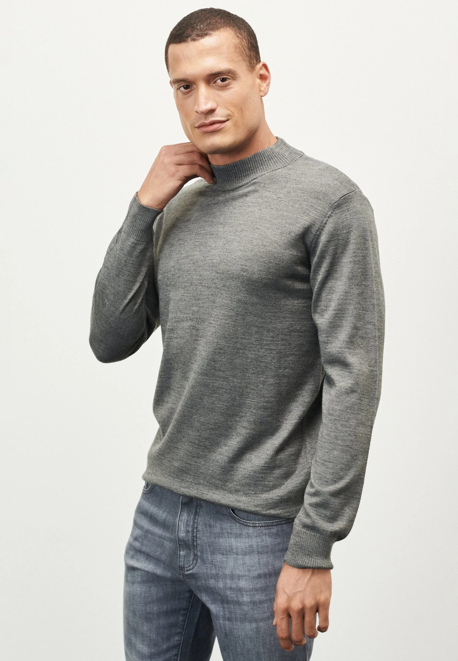 STANDARD FIT BASIC MOCK TURTLENECK - Trui 3 STANDARD FIT BASIC MOCK TURTLENECK - Trui