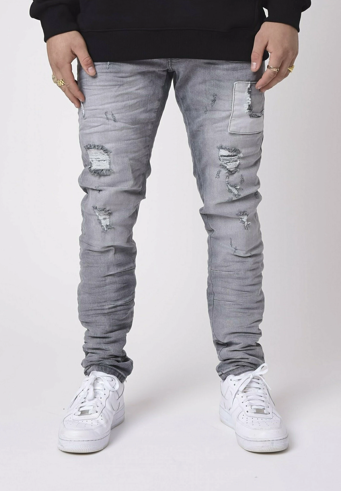 AVEC EMPIÈCEMENTS STYLE PATCH - Slim Fit Jeans 3 AVEC EMPIÈCEMENTS STYLE PATCH - Slim Fit Jeans