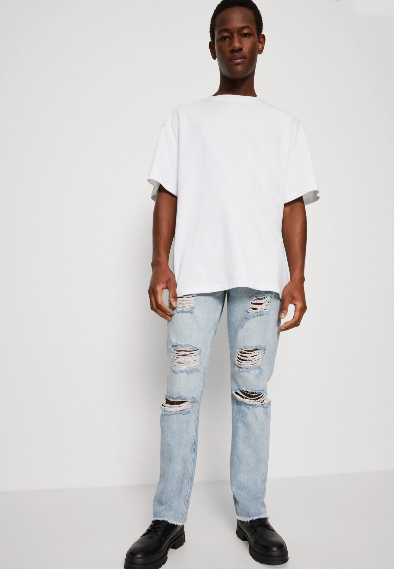 RIPPED KNEE - Straight Leg Jeans 6 RIPPED KNEE - Straight Leg Jeans - Afbeelding 4