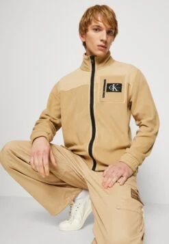 Calvin Klein Jeans BLOCKING ZIP THROUGH - Fleecejas -Heren Kleding Winkel 76dc46b679c046b48865dc2e0aa95a05