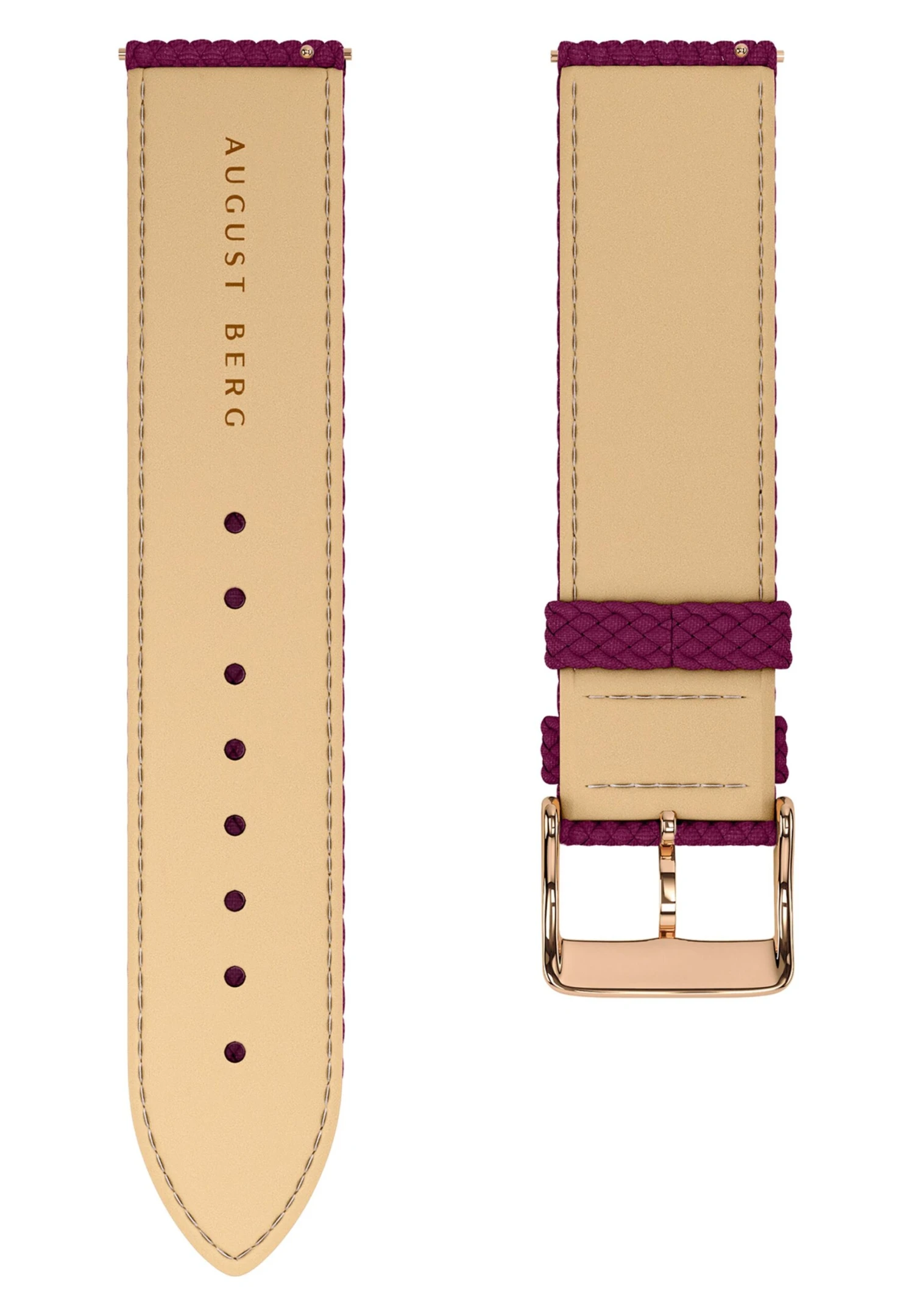 UHR MORRIS & CO ROSE GOLD RED PERLON 38MM - Horloge 6 UHR MORRIS & CO ROSE GOLD RED PERLON 38MM - Horloge - Afbeelding 4