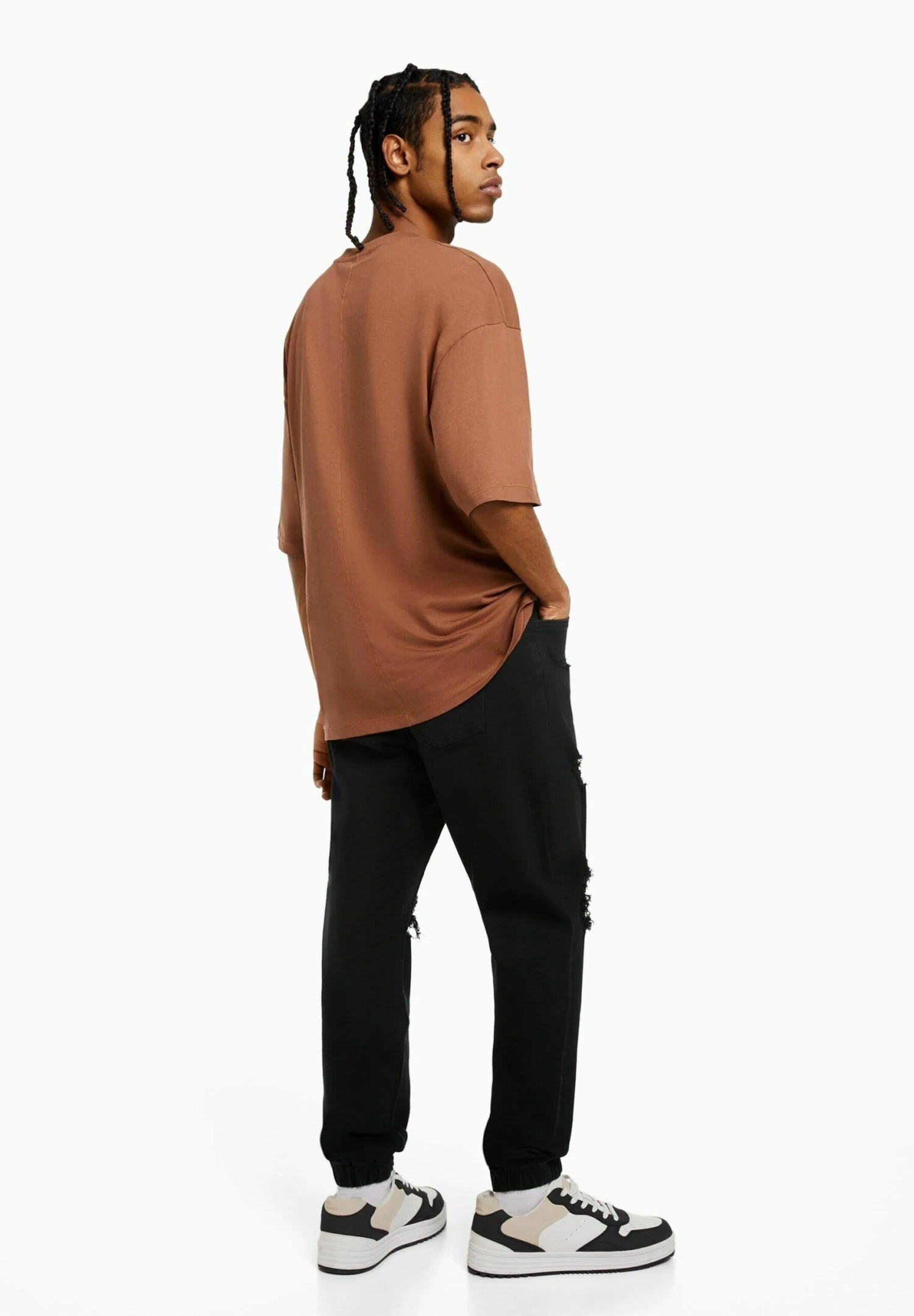 BERSHKA RIPPED - Jeans Tapered Fit 4 BERSHKA RIPPED - Jeans Tapered Fit - Afbeelding 2