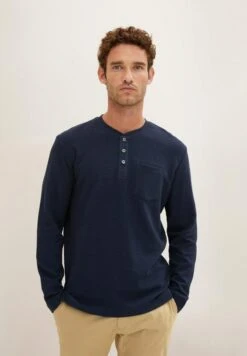 Tom Tailor HENLEY MIT WAFFELSTRUKTUR - Longsleeve